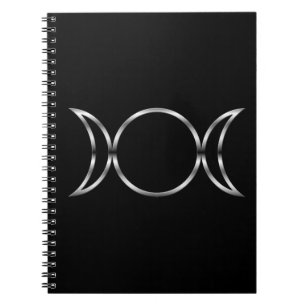 Caderno Espiral Falln Pagan Triple Goddese Symbol