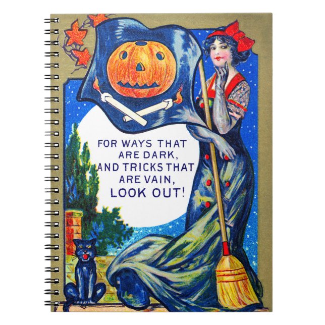Caderno Espiral Fallout Observem o Halloween (Frente)