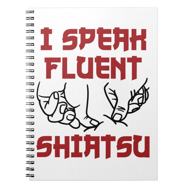 Caderno Espiral Falo Fluent Shiatsu Massage Therapist LMT (Frente)