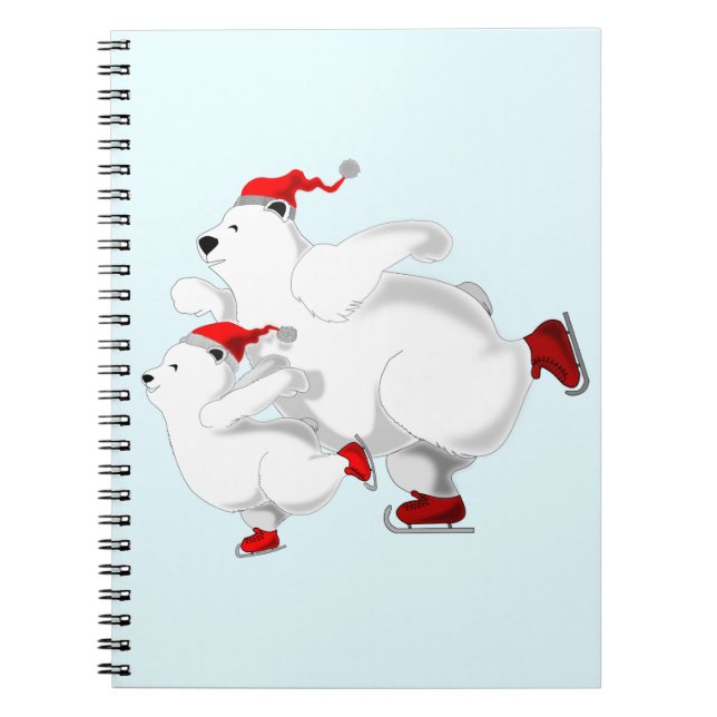 Caderno Espiral Família de Bears de Natal (Frente)