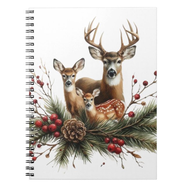 Caderno Espiral Família de Cervos  (Frente)