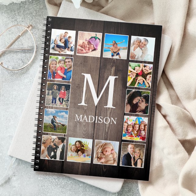 Caderno Espiral Família Farmhouse Rustic Farmhouse de Colagem de F (Criador carregado)