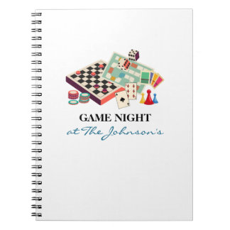Caderno Espiral Family Game Night Personalized Scorekeeping