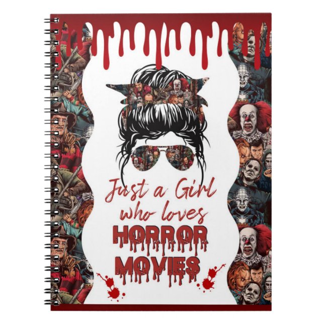 Caderno Espiral Fanatismo de Filme de Horror (Frente)