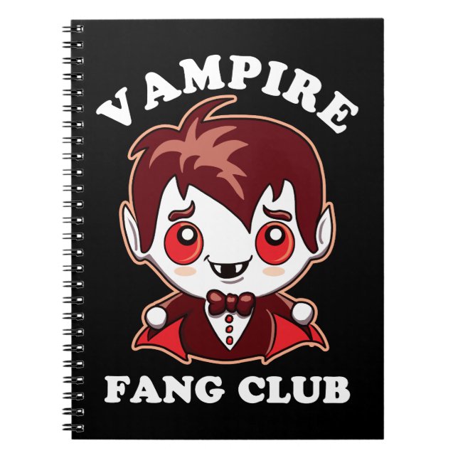 Caderno Espiral Fang Club | Canhões Engraçados E Vampiros Bonitos (Frente)