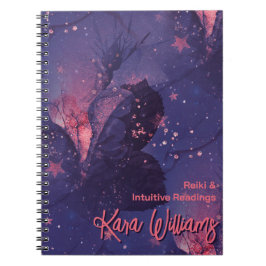 Caderno Espiral Fantasia Aestética Fritante Rosa Quente e Roxo