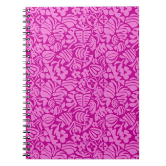 Caderno Espiral Fantasia de Morango em rosa