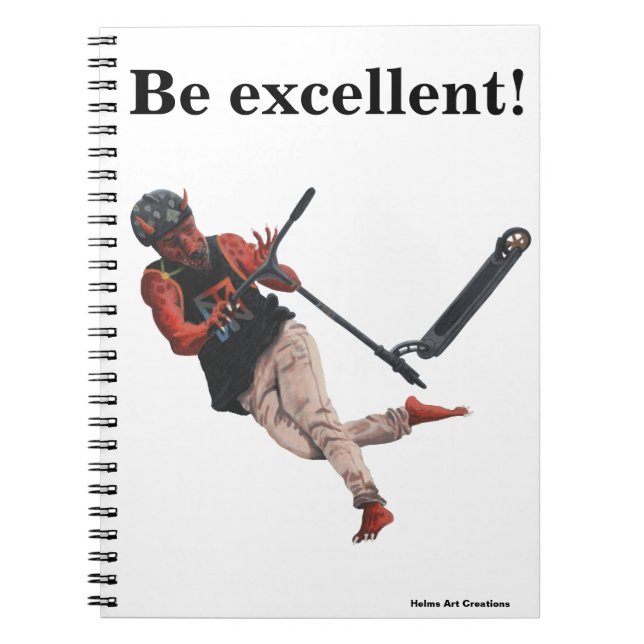 Caderno Espiral Fantasia de Truques de Patinete Ko (Frente)