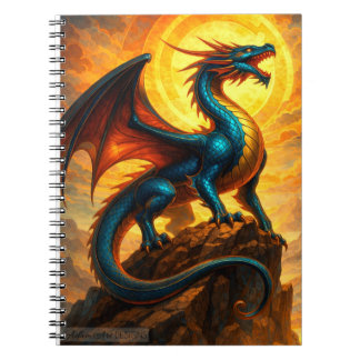 Caderno Espiral Fantasia do Dragão de Fogo Celestial