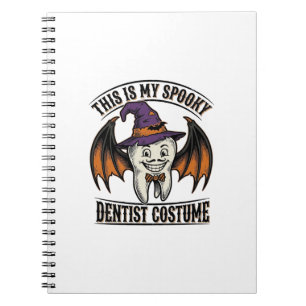Caderno Espiral Fantasias De Dentista Assustador Camisa De Hallowe