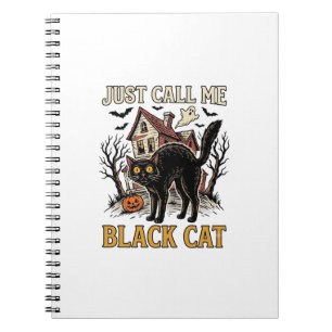 Caderno Espiral Fantasias de Gato Preto Casa Assombrada Roupas Div