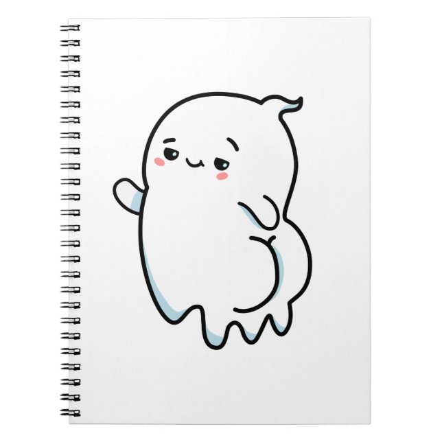 Caderno Espiral Fantasma Bootylicioso de Cute Kawaii (Frente)