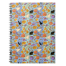 Caderno Espiral Fantasmagoria, Abóboras, Gatos & Design Assustador