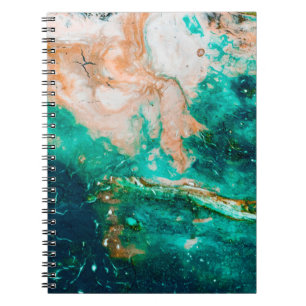 Caderno Espiral Fantastic Patterns of Colors and Paints abstract,b