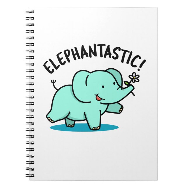 Caderno Espiral Fantástico Elefante Divertido Punho de Elefante (Frente)