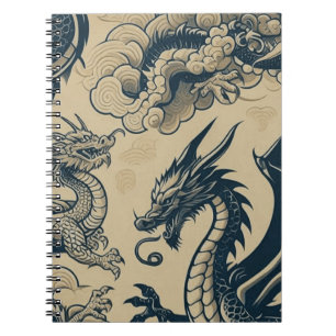 Caderno Espiral Fantasy Antiquados Dragões