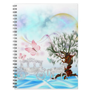 Caderno Espiral Fantasy Crystal Horse Carruagem