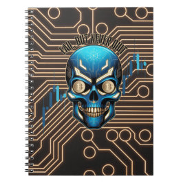 Caderno Espiral Fantasy Design | Crypto Btc | Motivation | Blue