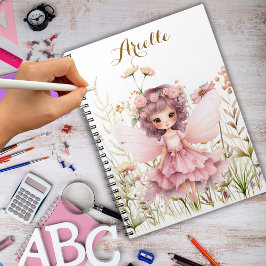 Caderno Espiral Fantasy Fairy Wildflower Pastel