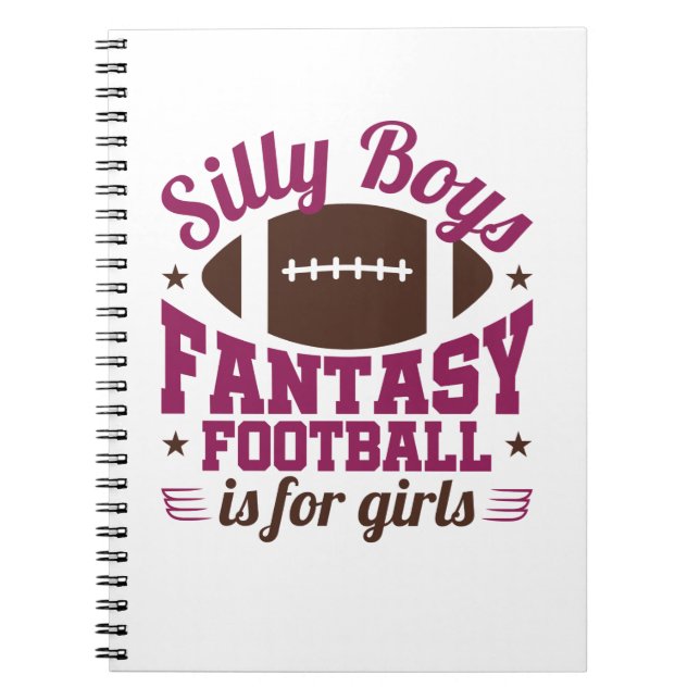 Caderno Espiral Fantasy Futebol Women FFL Para Meninas (Frente)