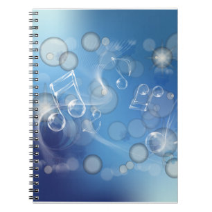 Caderno Espiral Fantasy Glass Music Notes