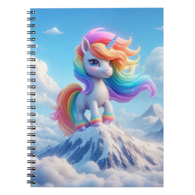 Caderno Espiral Fantasy Rainbow Unicorn (Frente)