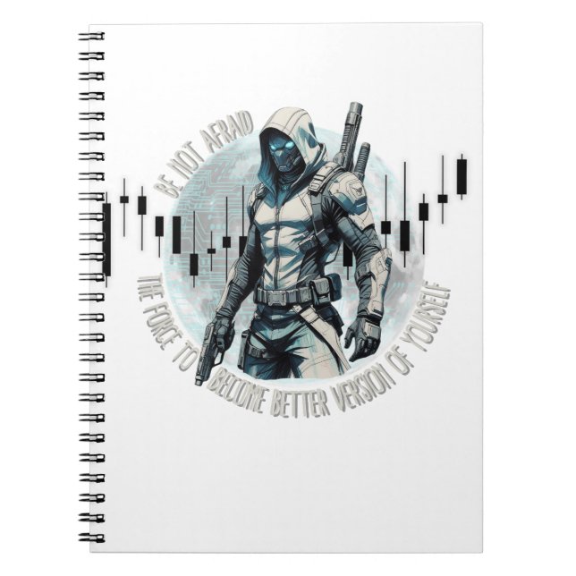 Caderno Espiral Fantasy trade design | Cyberpunk | Self growth (Frente)