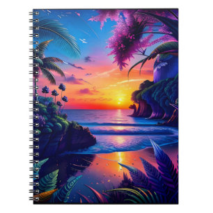 Caderno Espiral Fantasy Tropical Beach Two