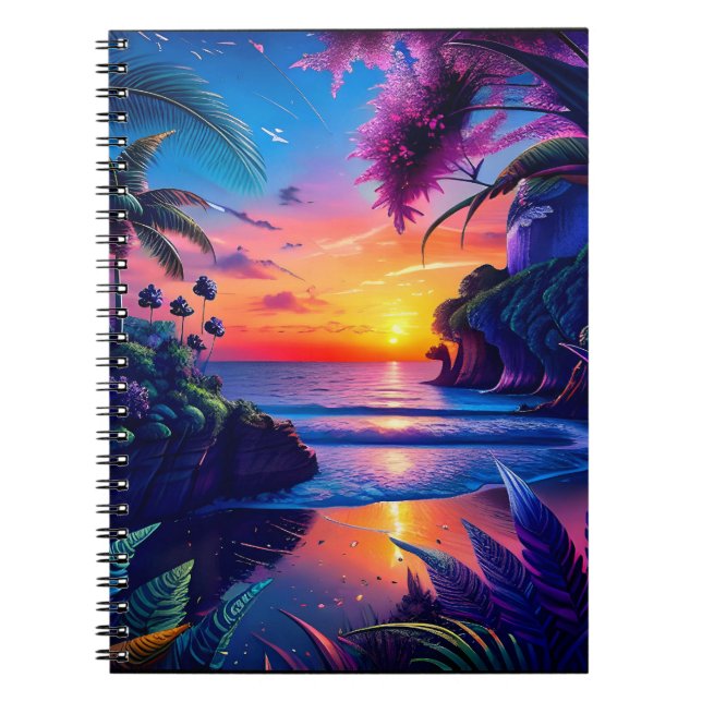 Caderno Espiral Fantasy Tropical Beach Two (Frente)