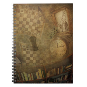 Caderno Espiral Fantasy Vintage Alice no Diário das Maravilhas