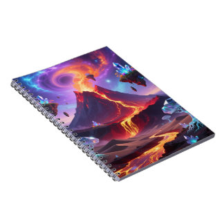 Caderno Espiral Fantasy Volcano World Photo Notebook
