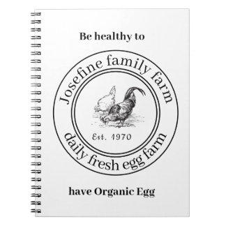 Caderno Espiral Farm Fresh Eggs Chicken Coop Rustic Country Farm