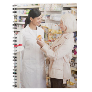 Caderno Espiral Farmacêutico que fala ao cliente na farmácia