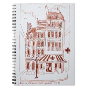 Caderno Espiral Farmácia na Cidade Antiga Boulogne-Sur-Mer, Franç