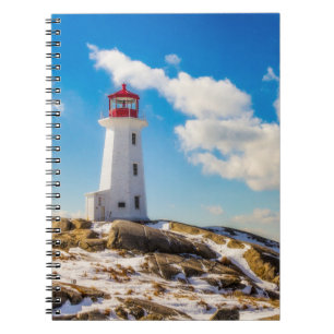 Caderno Espiral Faróis Cove Nova Escócia da Peggy