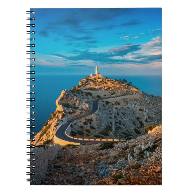 Caderno Espiral Faróis | Ilhas Baleares, Espanha (Frente)