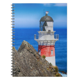 Caderno Espiral Farol da Nova Zelândia do Cabo Palliser