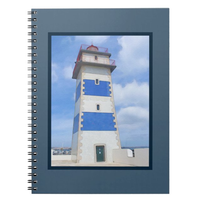 Caderno Espiral Farol de aquarela (Frente)