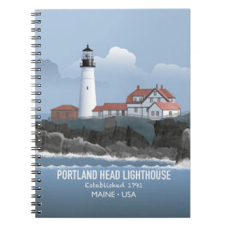 Caderno Espiral Farol de Portland Head