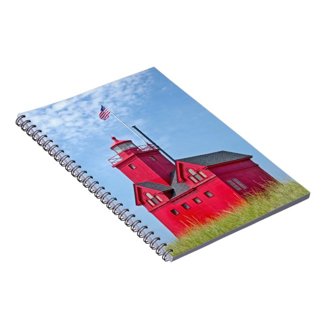 Caderno Espiral Farol do Big Red Michigan (Lado Direito)