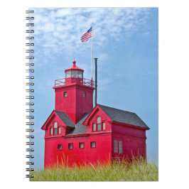 Caderno Espiral Farol do Big Red Michigan