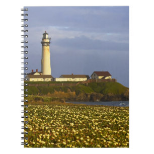 Caderno Espiral Farol em Pigeon Point State Beach em San
