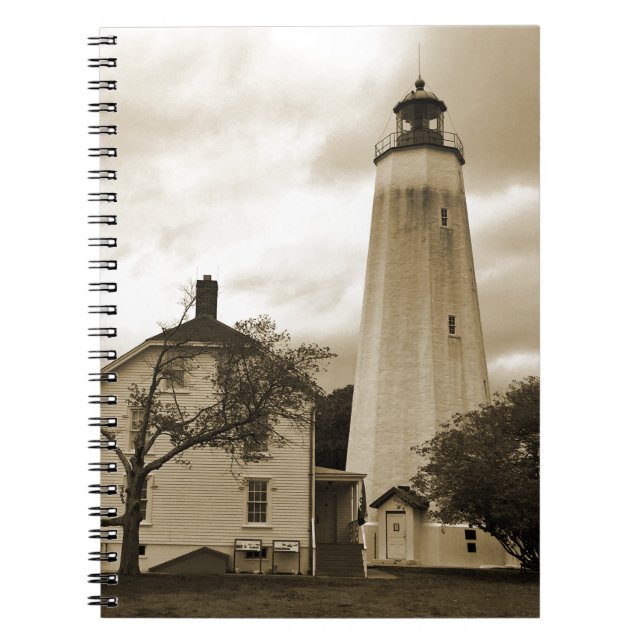 Caderno Espiral Farol Sandy Hook (Frente)