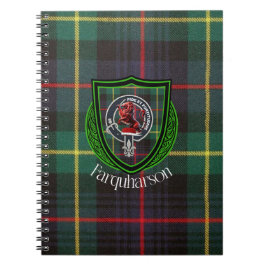 Caderno Espiral Farquharson Scottish Clan Tartan & Crest