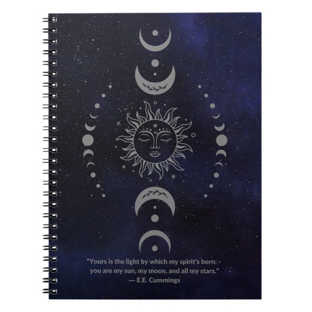 Caderno Espiral Fases da Lua (Frente)