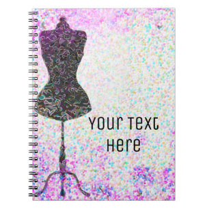 Caderno Espiral Fashion Confetti Mannequin Moderno Personalizado