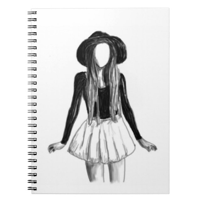 Caderno Espiral Fashion modelo desenho (Frente)