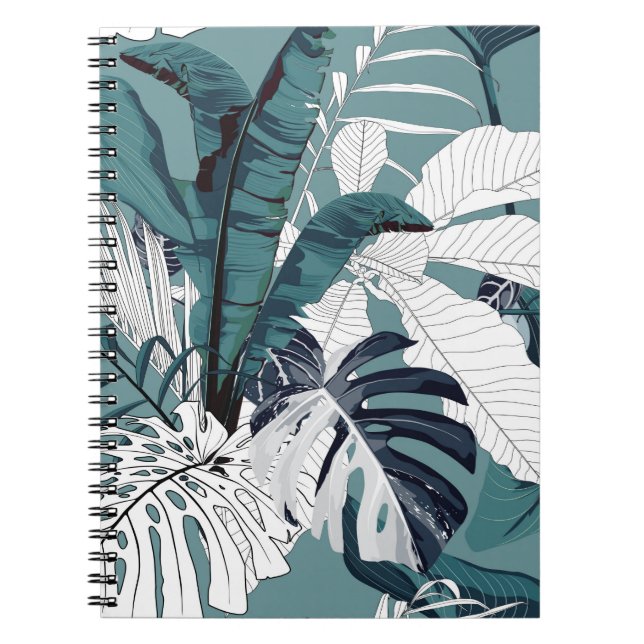 Caderno Espiral Fashionable seamless tropical pattern with tropica (Frente)
