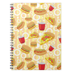 Caderno Espiral Fast food