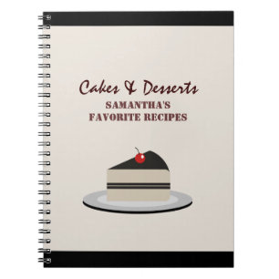 Caderno Espiral Fatia de bolo - receitas